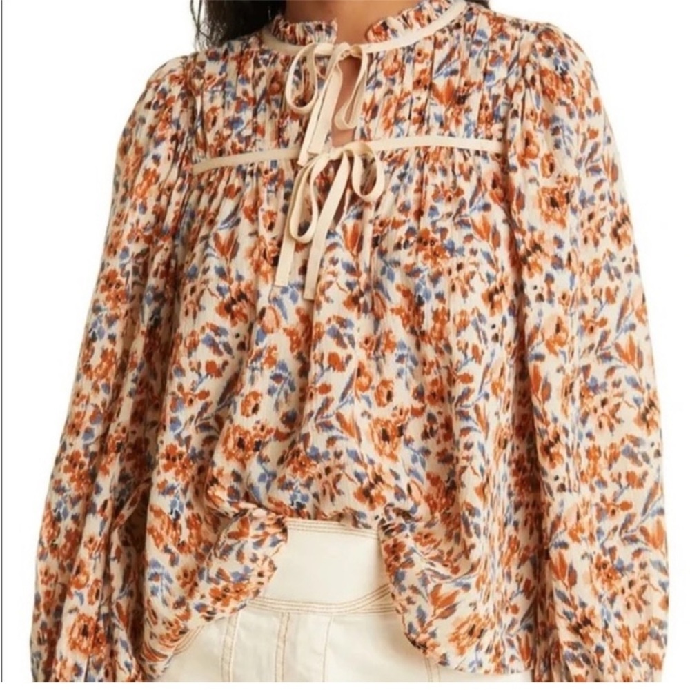 Ulla Johnson Jeanne Blouse in Pearl - Picture 3 of 7